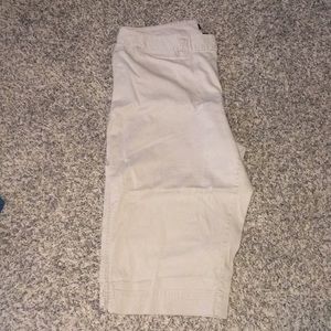Plus size tan capris